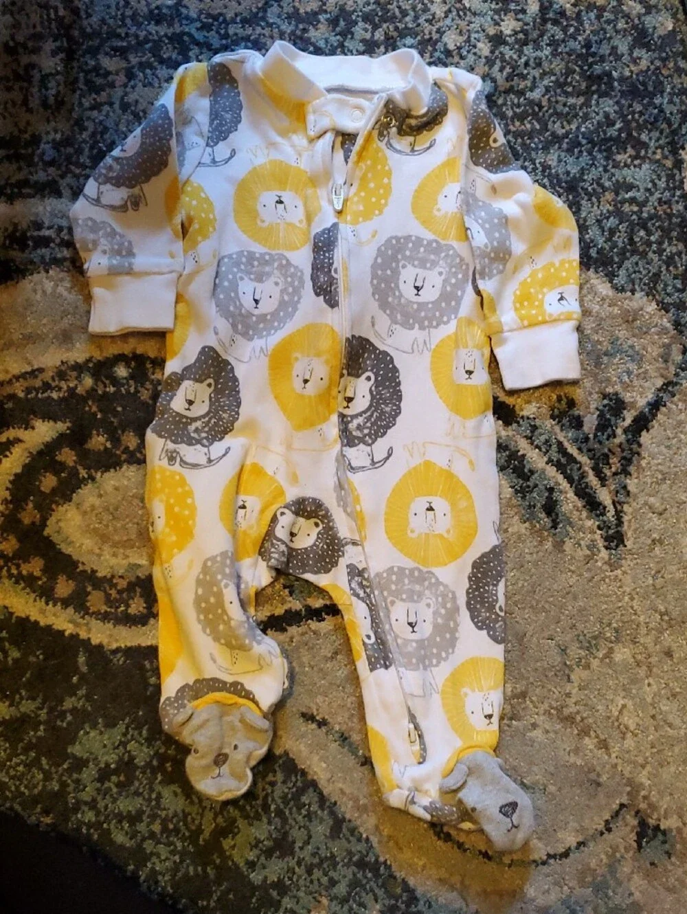 Animal Print Footed One-Piece Sleepers - 4 Pack